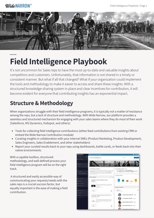 Field Intelligence Playbook Field Intelligence Playbook