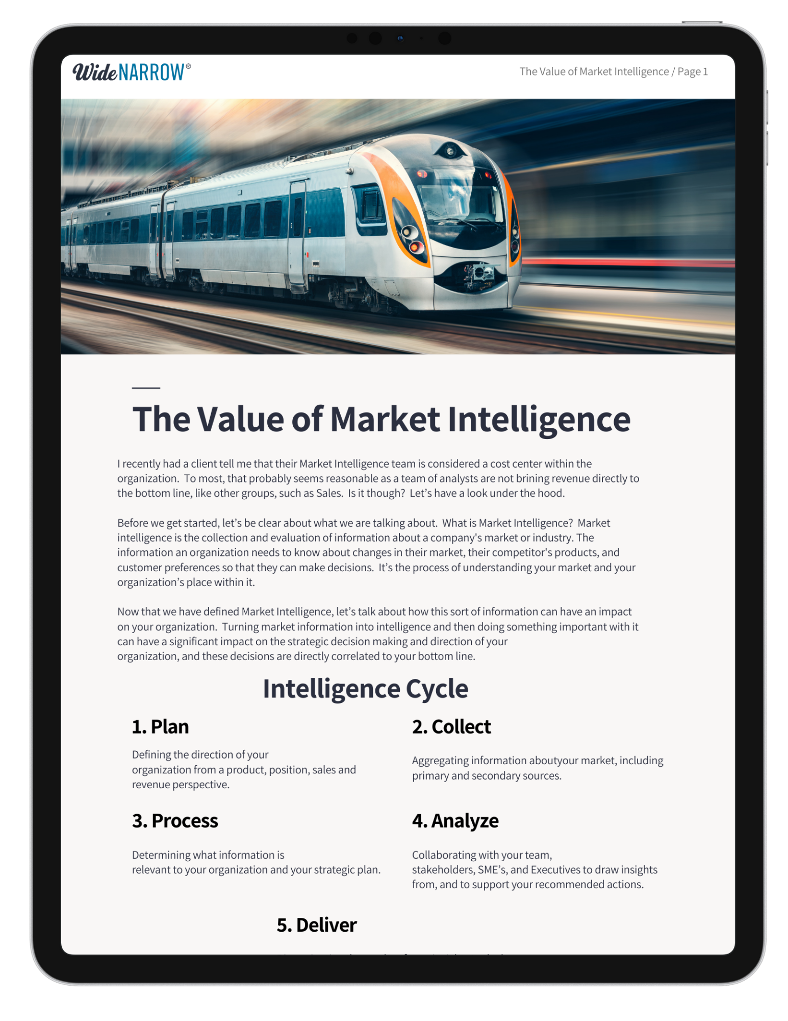 Cover Image - Value Of Market Intelligence