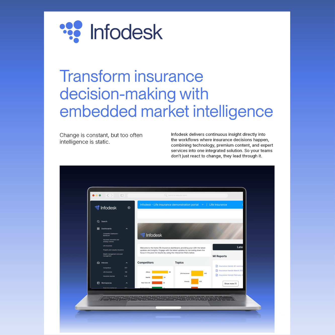 Transform insurance decision-making with embedded market intelligence